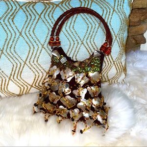 Boutique Shell and Bead Mini Bag